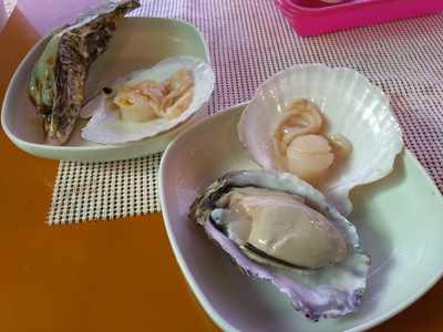 牡蠣とホタテ
