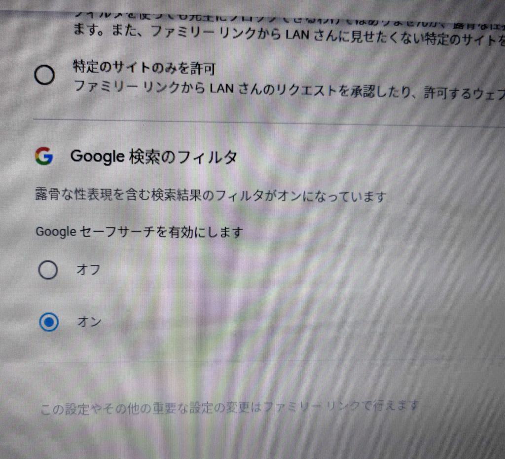 Googleセーフサーチ