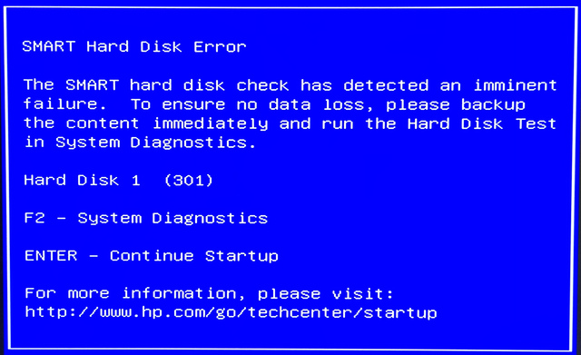 SMART Hard Disk Error