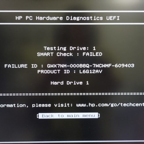 HP PC Hardware Diagnostics UEFI