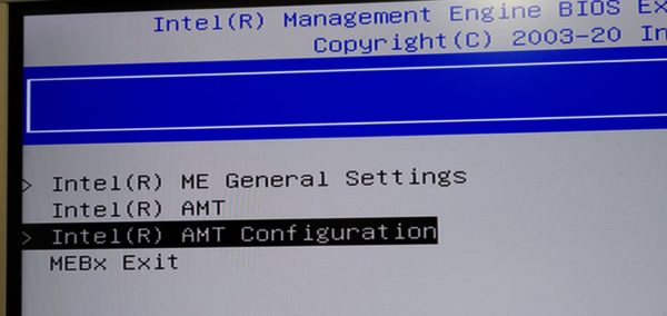 Intel(R) AMT Configuration